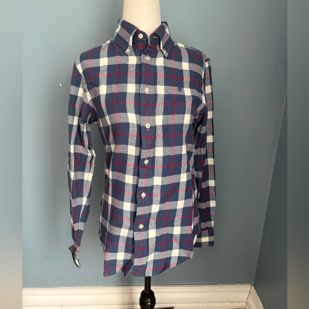 Ralph Lauren Navy and Red Checkered Shirt